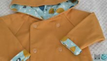 coser abrigo bebé forma conejo